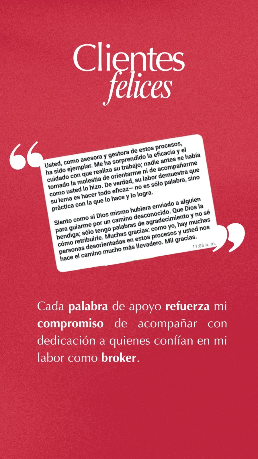 Clientes acompañados por INNOVA Inmobiliaria
